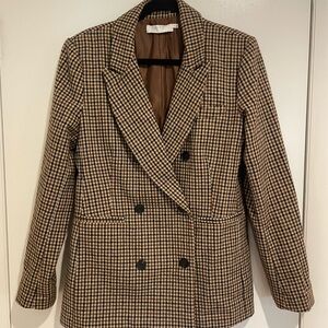 Astr Plaid Double-Breasted Blazer